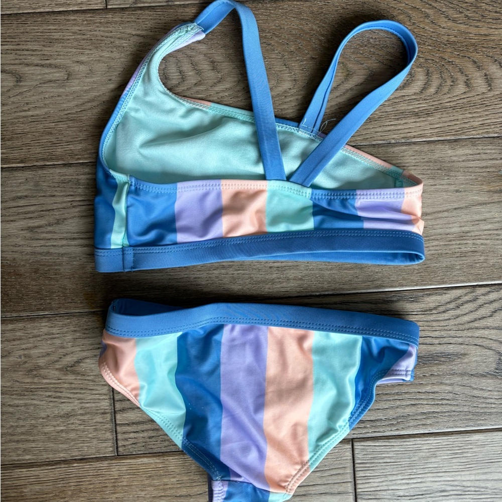Wonder Nation Girls Stripe Bikini with UPF 50 size 6/6x - Picture 4 of 4